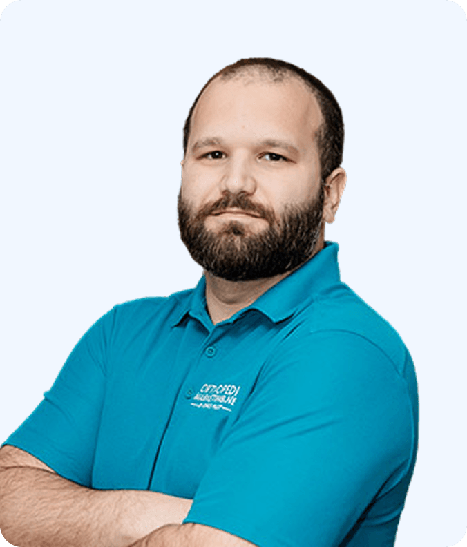 Ernesto, Co-Founder, Lead Engineer for our front-end systems that power high-converting marketing for orthopedic and PT clinics.