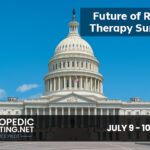 United States Capitol building under a clear blue sky with the text "Future of Rehab Therapy Summit" in the top right corner